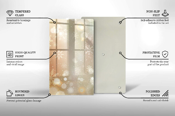 Placă protecție plita Fulgi de nea