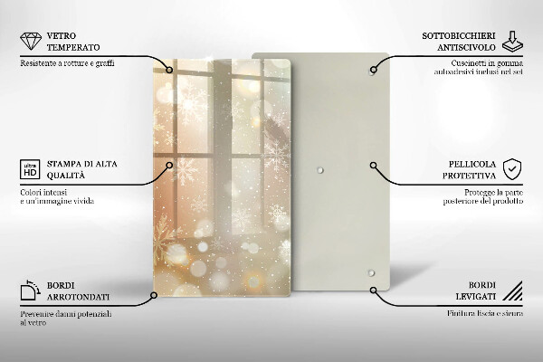 Placă protecție plita Fulgi de nea