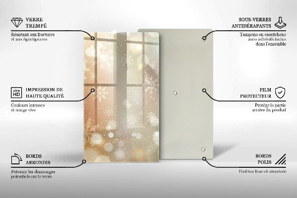 Placă protecție plita Fulgi de nea