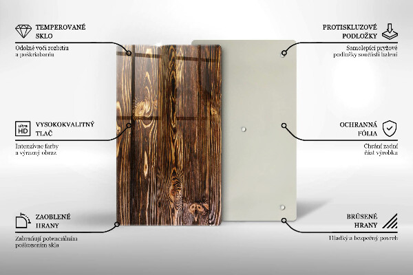 Placă protecție plita Textura lemnului