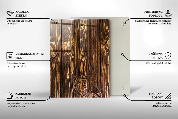 Placă protecție plita Textura lemnului