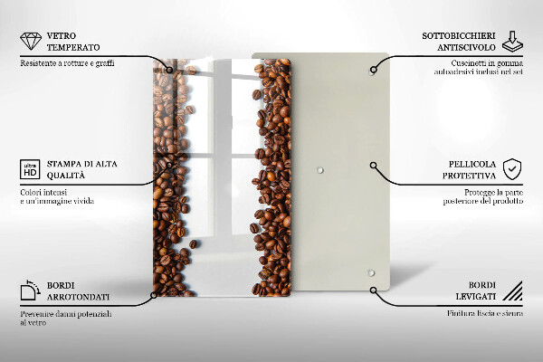 Placă protecție plita Boabe de cafea
