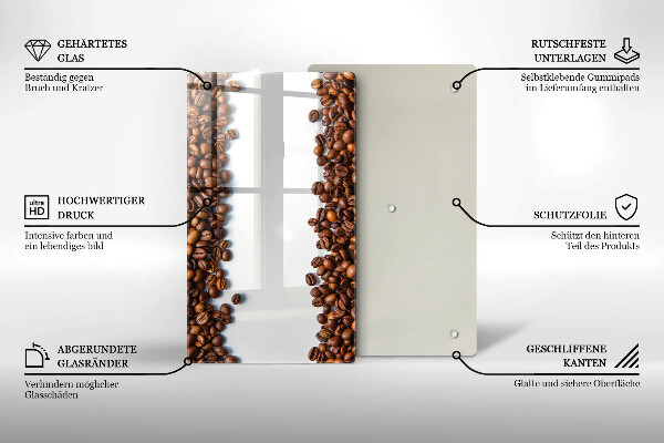 Placă protecție plita Boabe de cafea