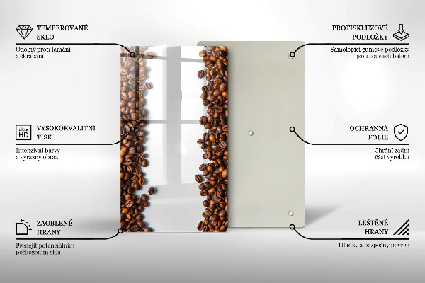 Placă protecție plita Boabe de cafea