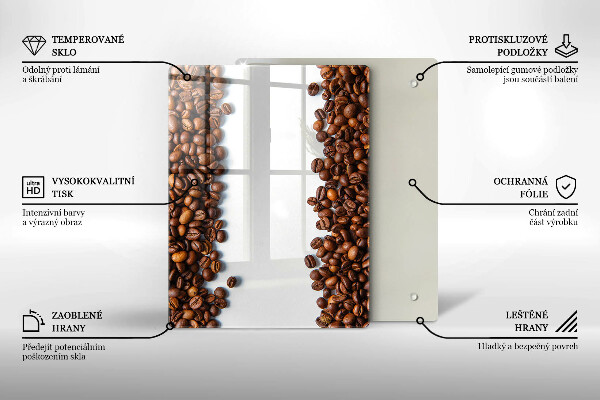 Placă protecție plita Boabe de cafea