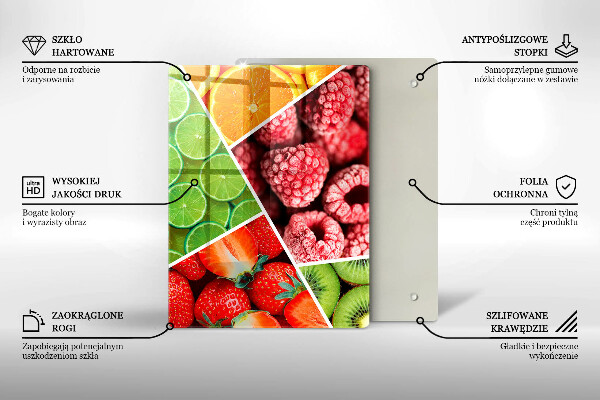 Placă protecție plita Fructe colorate