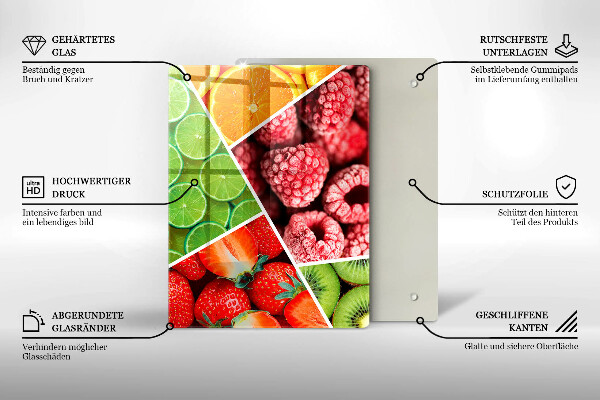Placă protecție plita Fructe colorate