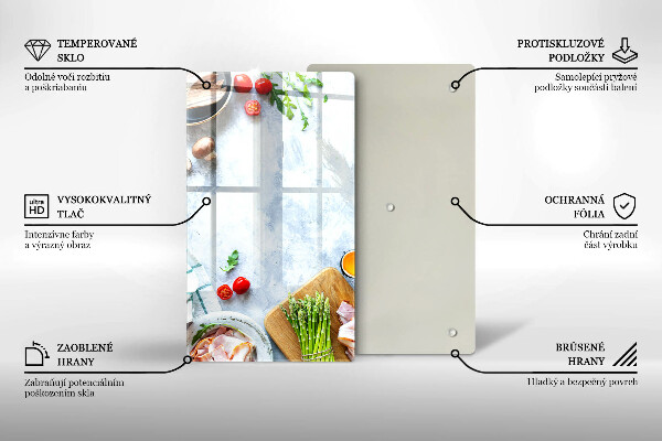 Placă protecție plita Ingrediente în bucătărie