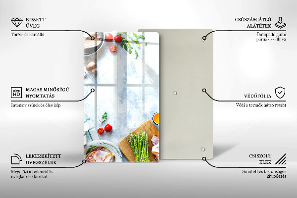 Placă protecție plita Ingrediente în bucătărie