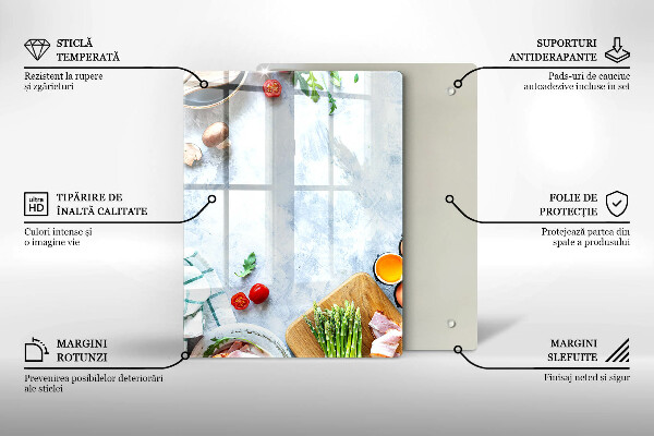 Placă protecție plita Ingrediente în bucătărie