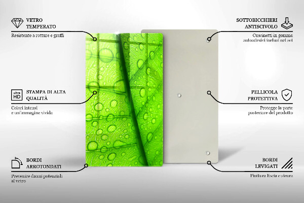 Placă protecție plita Prim-plan al unei frunze