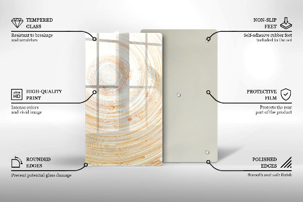 Placă protecție plita Textura lemnului