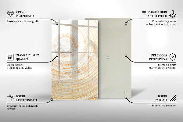 Placă protecție plita Textura lemnului