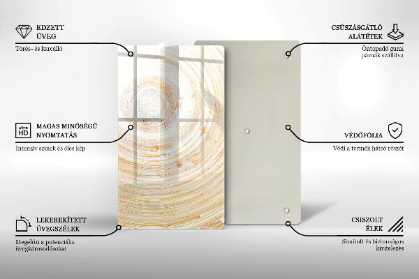 Placă protecție plita Textura lemnului