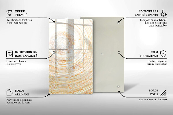 Placă protecție plita Textura lemnului