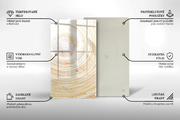 Placă protecție plita Textura lemnului