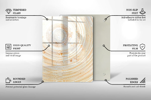 Placă protecție plita Textura lemnului