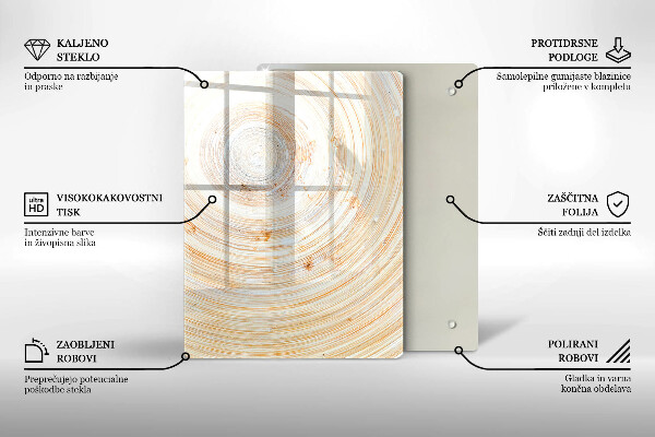 Placă protecție plita Textura lemnului