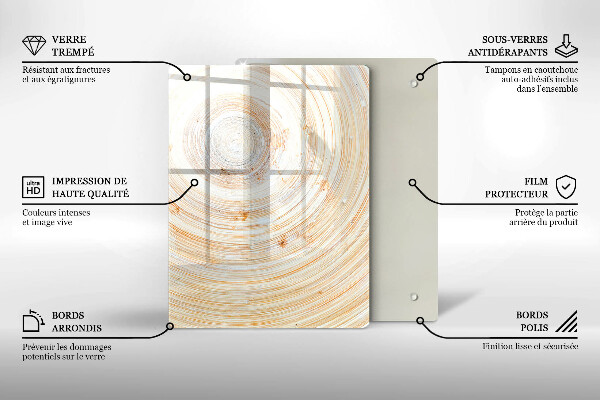 Placă protecție plita Textura lemnului