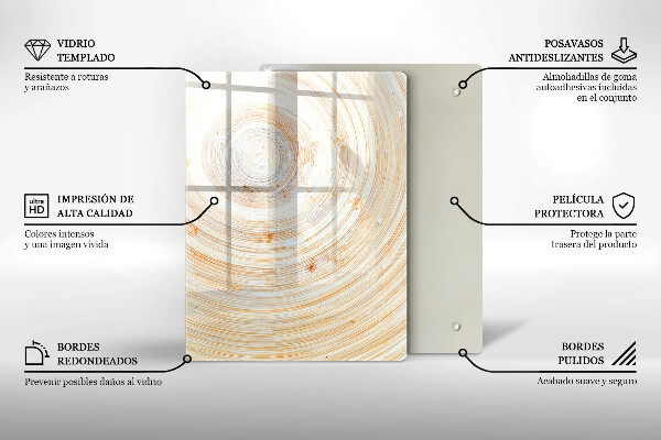Placă protecție plita Textura lemnului
