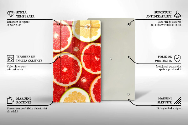 Placă protecție plita Felii de grapefruit