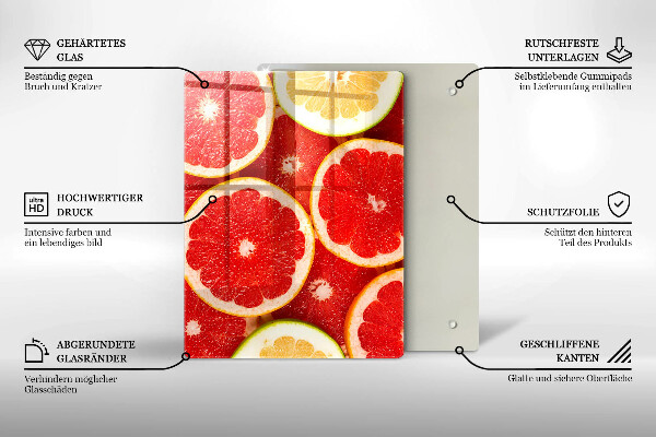 Placă protecție plita Felii de grapefruit