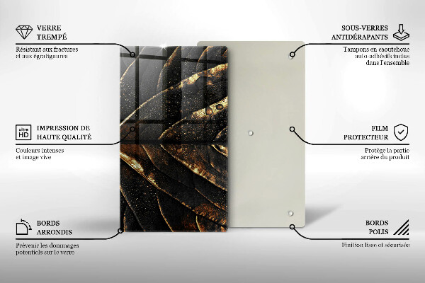 Placă protecție plita Frunza de aur