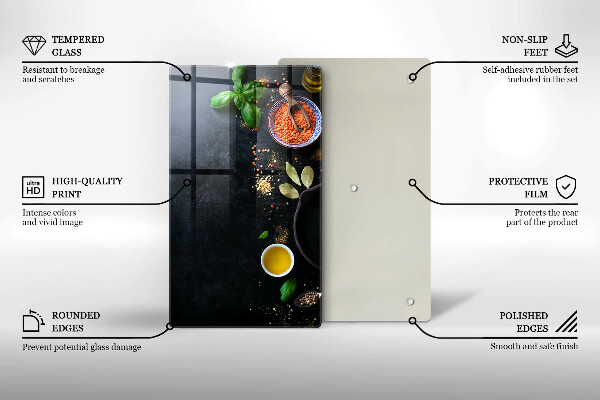 Placă protecție plita Boluri cu condimente