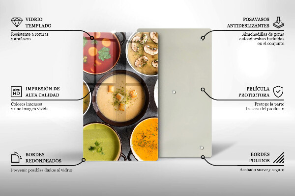 Placă protecție plita Supe colorate