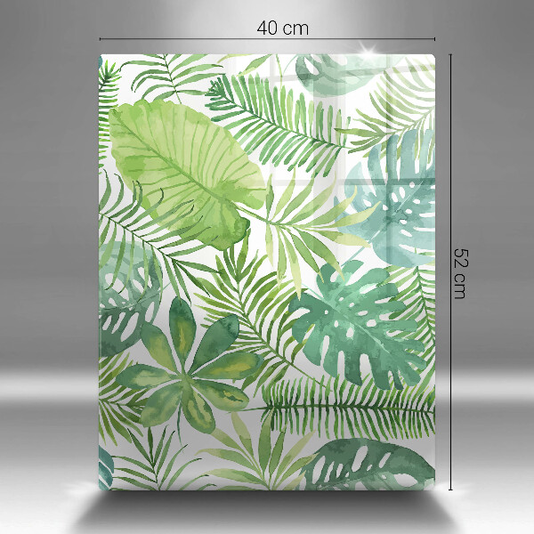 Placă din sticla protectie perete Acuarelă frunze boho