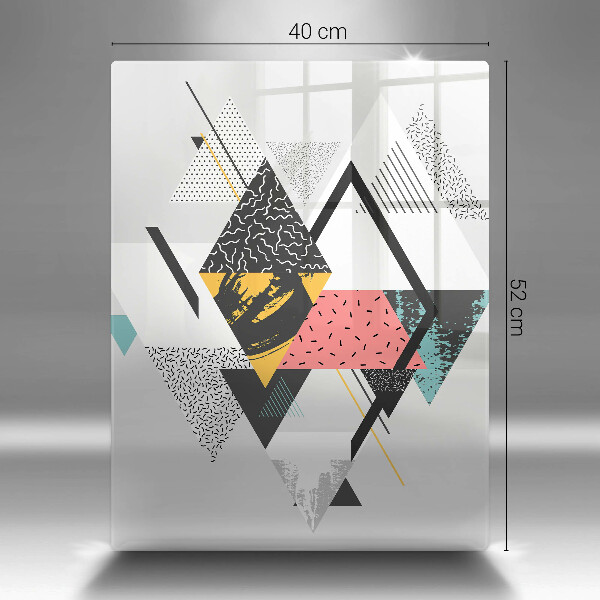 Placă din sticla protectie perete Triunghiuri abstracte