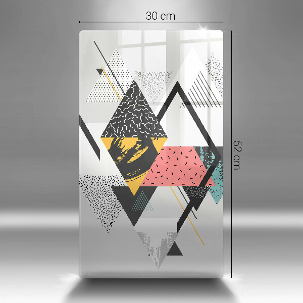 Placă din sticla protectie perete Triunghiuri abstracte