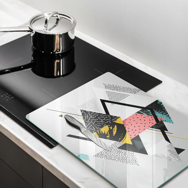 Placă din sticla protectie perete Triunghiuri abstracte