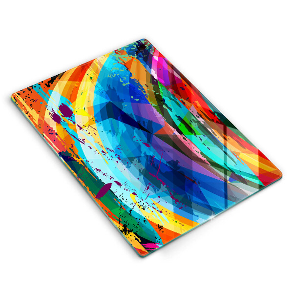 Placă din sticla protectie perete Pete de vopsea colorate