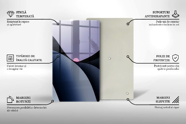 Placă din sticla protectie perete Forme abstracte