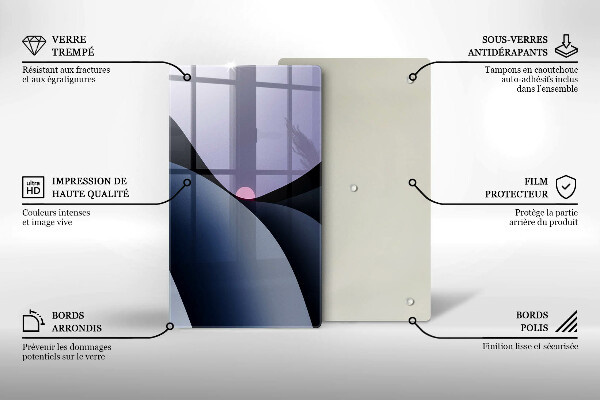 Placă din sticla protectie perete Forme abstracte