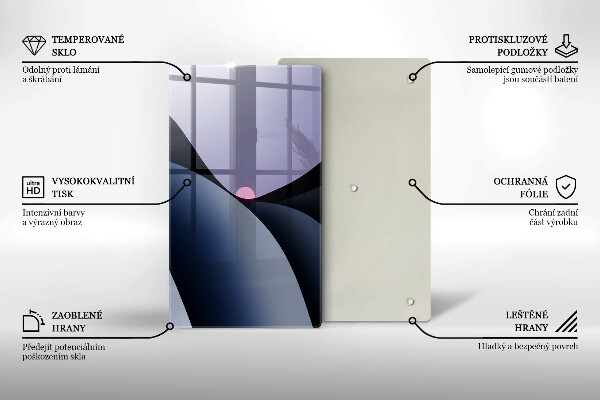 Placă din sticla protectie perete Forme abstracte