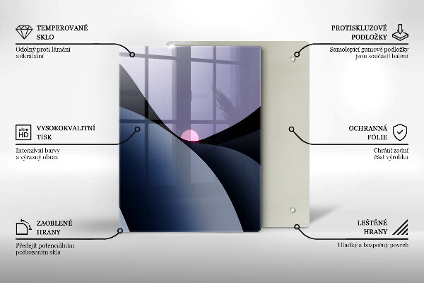 Placă din sticla protectie perete Forme abstracte