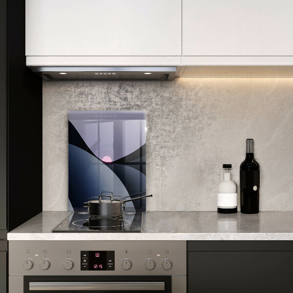 Placă din sticla protectie perete Forme abstracte