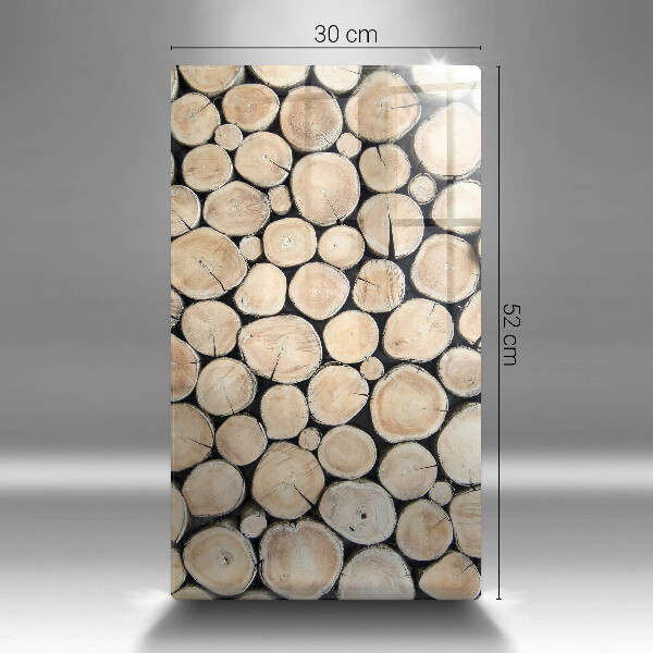 Placă din sticla protectie perete Trunchiuri de copaci din lemn