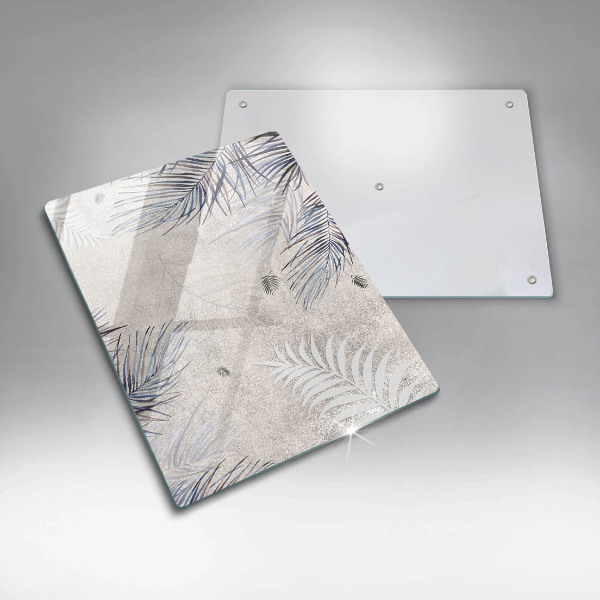 Placă din sticla protectie perete Frunze subtile