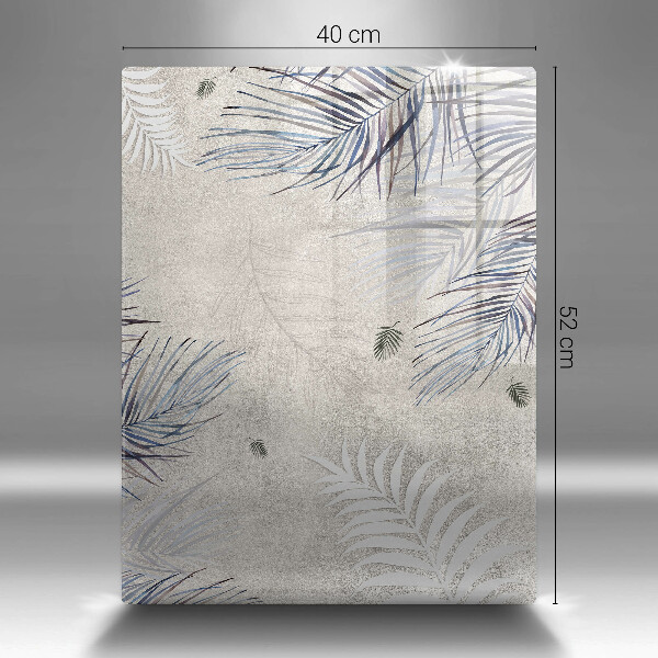 Placă din sticla protectie perete Frunze subtile