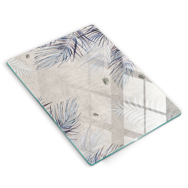 Placă din sticla protectie perete Frunze subtile