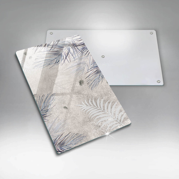 Placă din sticla protectie perete Frunze subtile