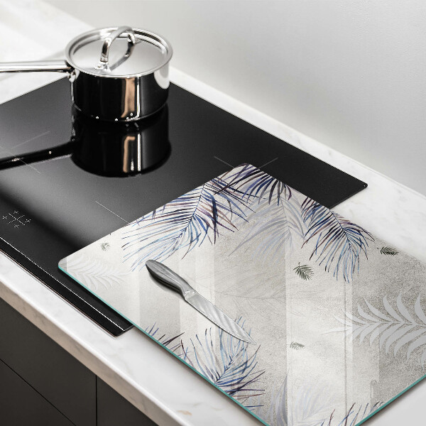 Placă din sticla protectie perete Frunze subtile