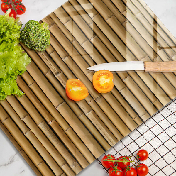 Placă din sticla protectie perete Natura boho bambus