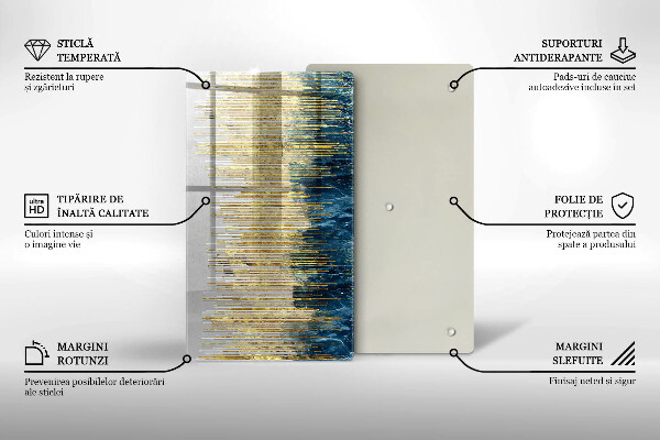 Placă din sticla protectie perete Abstracția designerului