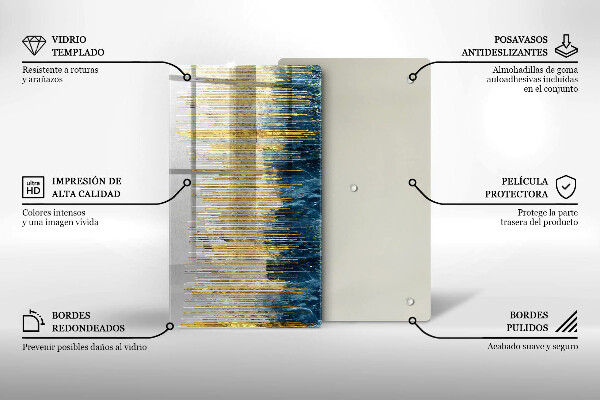 Placă din sticla protectie perete Abstracția designerului