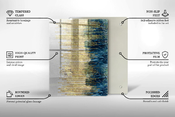 Placă din sticla protectie perete Abstracția designerului