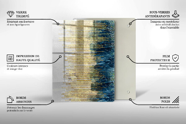 Placă din sticla protectie perete Abstracția designerului